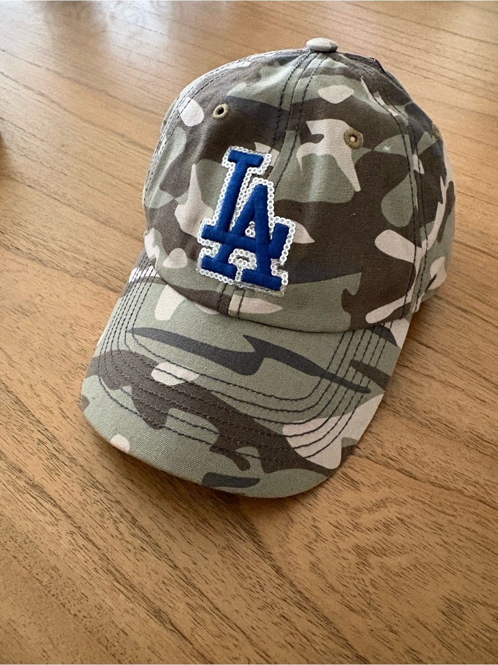 MLB Los Angeles Dodger Camo hat. Adjustable